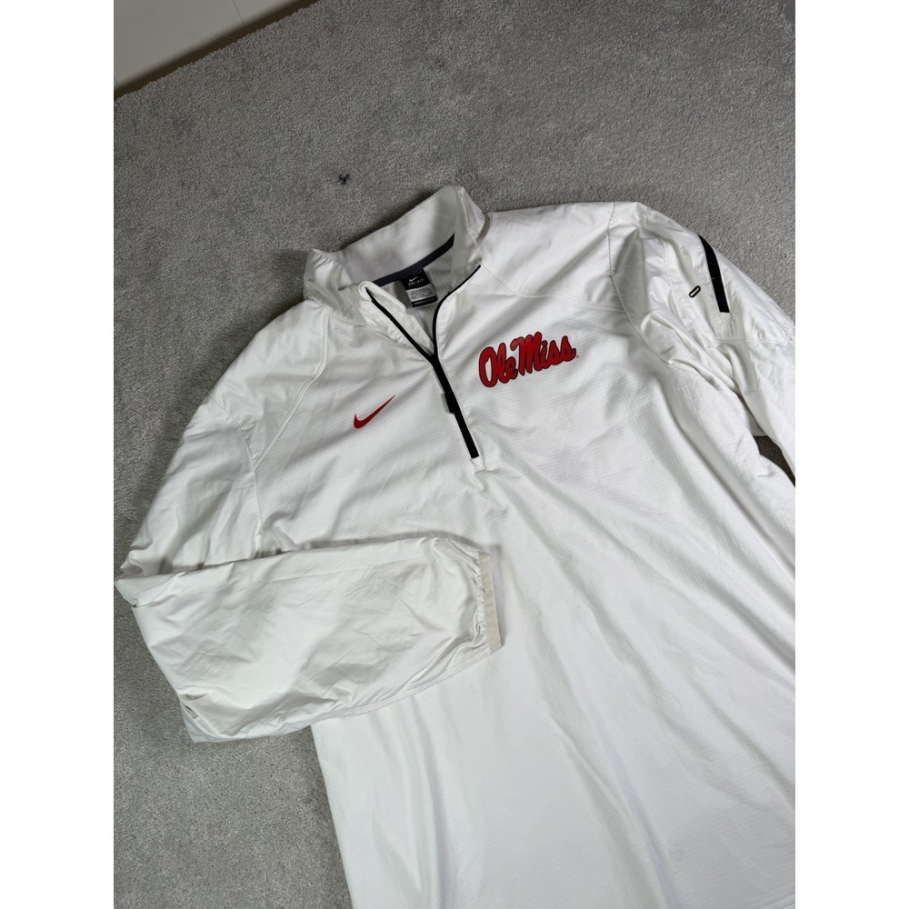 Nike University of Mississippi Ole Miss 1/4 Zip Pullover NCAA Back Spellout XXL